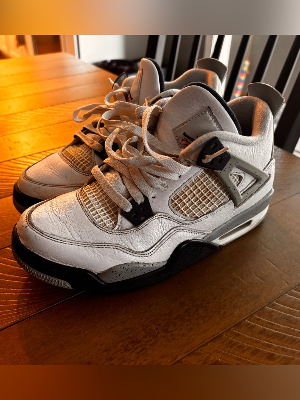 Jordan Retro 4 Sneakers - White, midnight navy